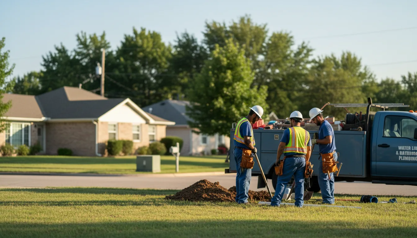 Residential water line and bathroom plumbing service in Stilesville, IN